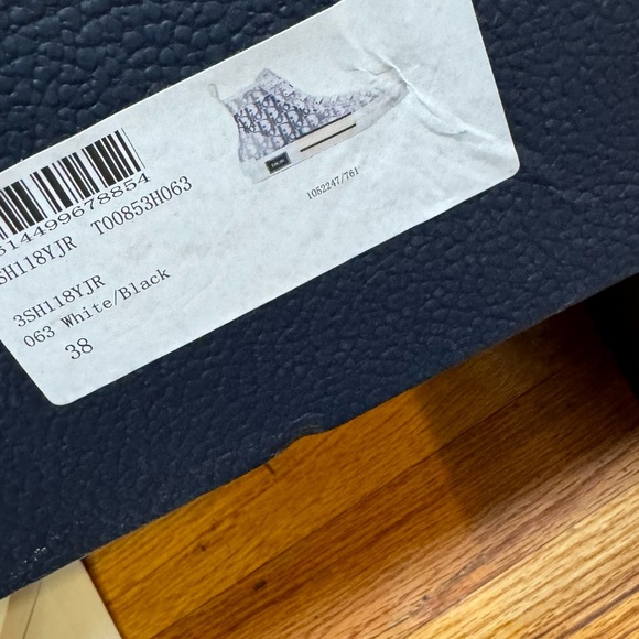 Dior White and Black High-Top Sneakers - Picture 3 of 8